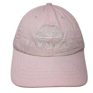 Farmers Slideback Baseball Cap Pink OS Adjustable Embroidered Magic Headwear